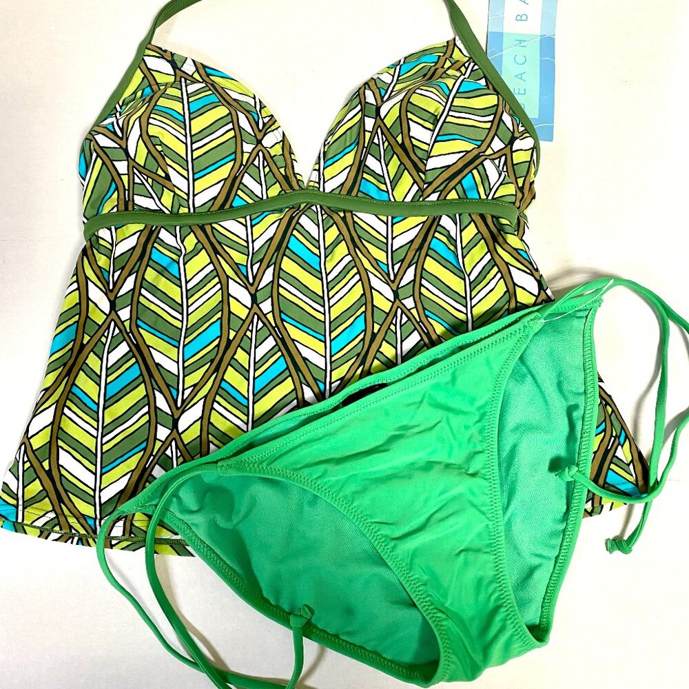New Green Beach Bay Top 8 String Bottom S Halter … - image 1
